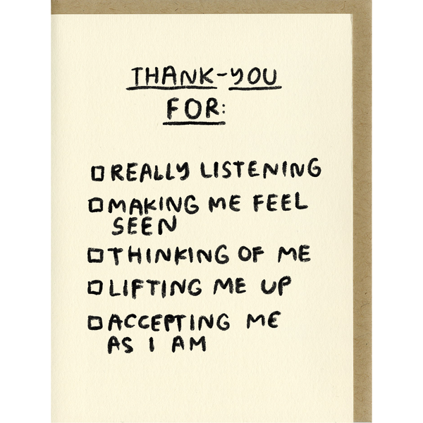 Thank You Checklist