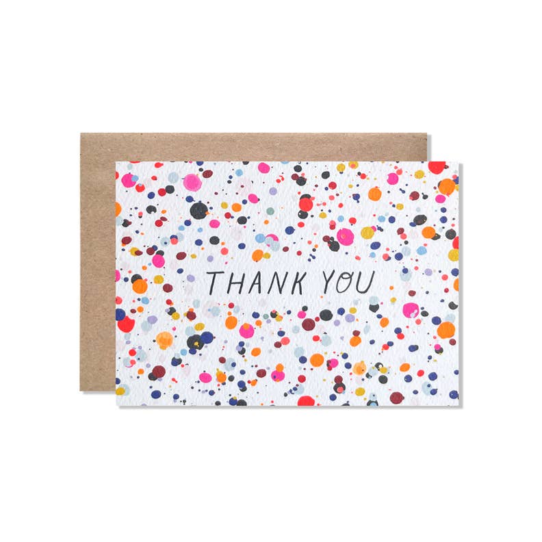 Thank You Splatter Card - Single or Set