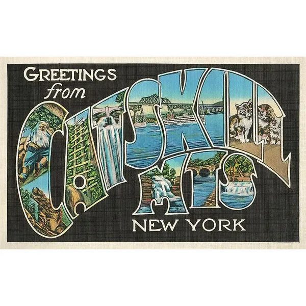 NS-769 Greetings from the Catskill Mountains, New York - Vintage Image, Postcard