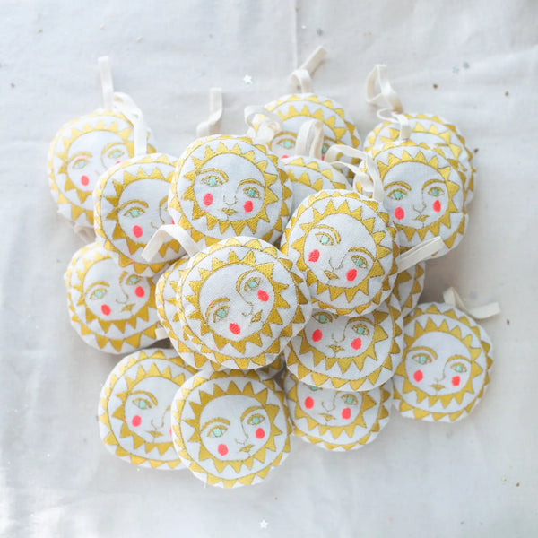 Bright Neon Sun - Cotton & Lavender filled Ornament, Scented