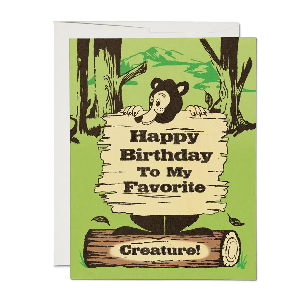 Bear Announcement Birthday