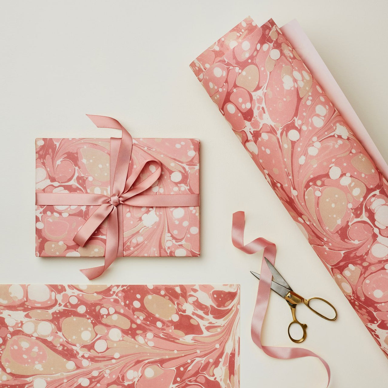 Pink Marble Gift Wrap Sheet