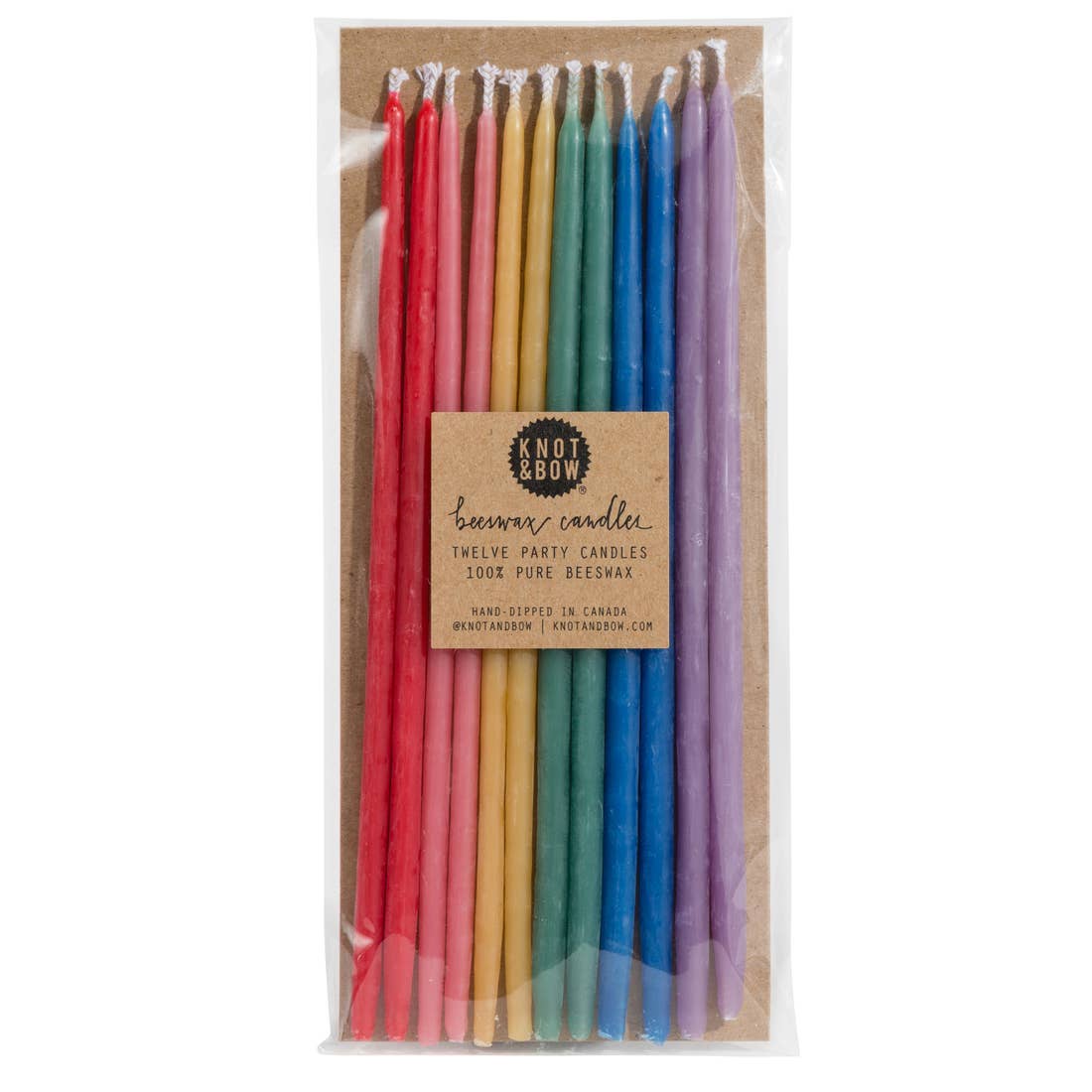 Rainbow Beeswax Birthday Candles